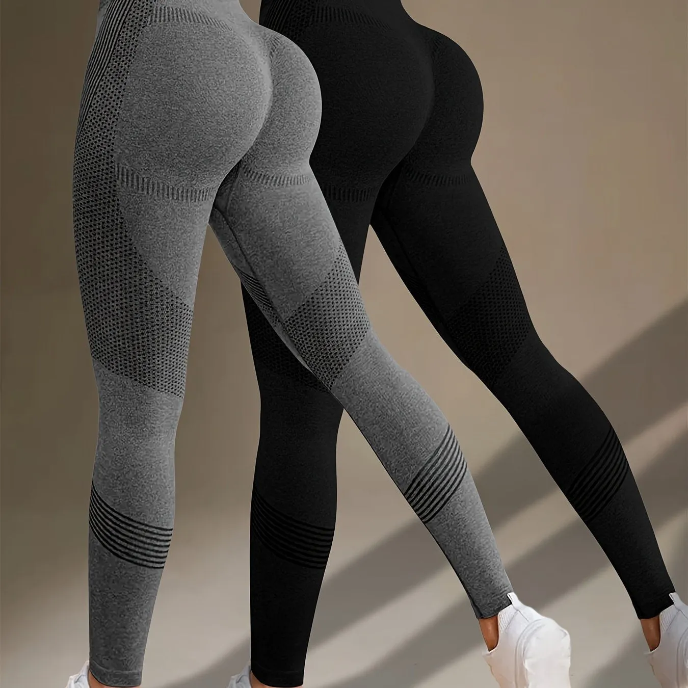 2-Pack High-Stretch Tummy Control Yoga Leggings