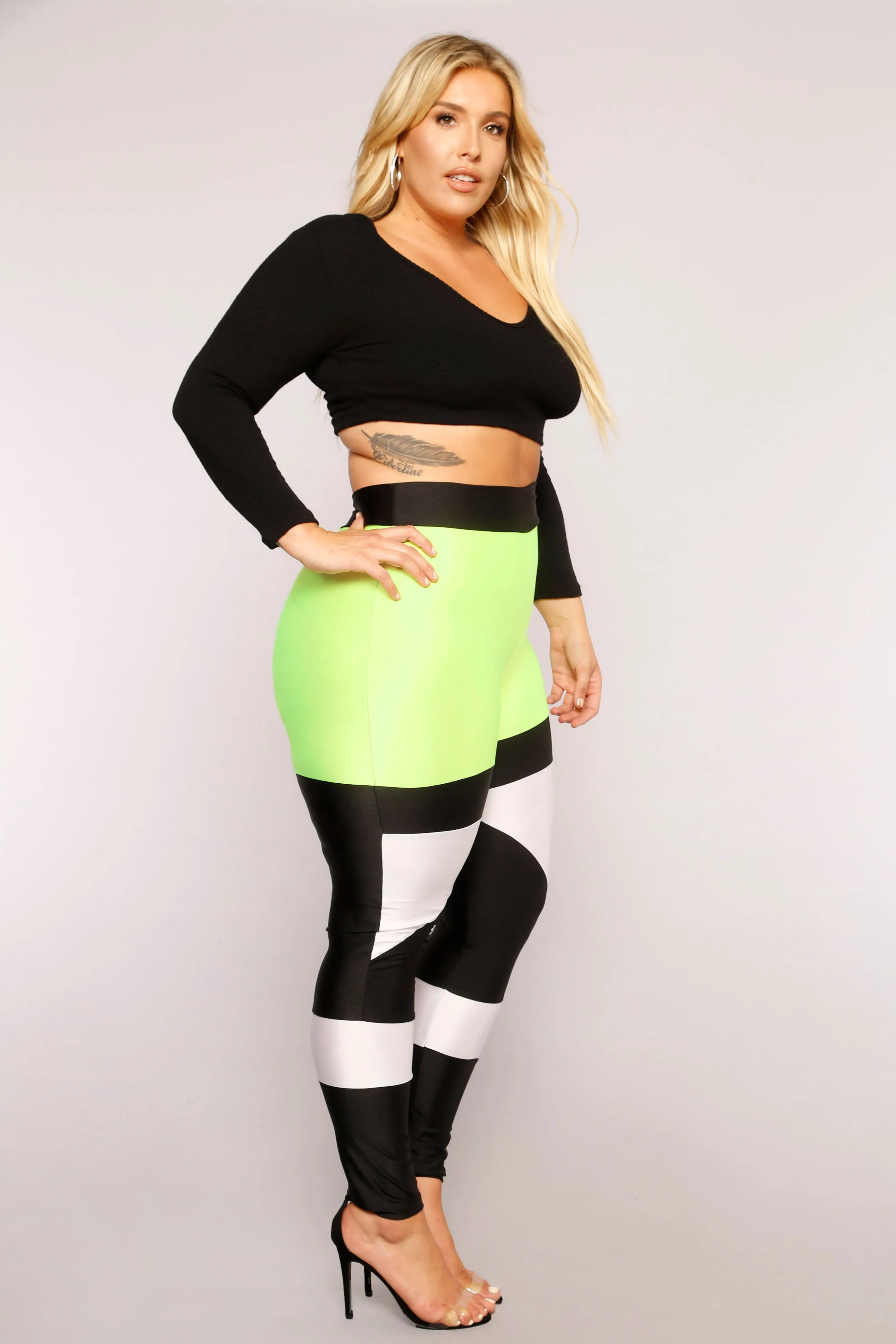 Anahi Leggings - Black/Yellow