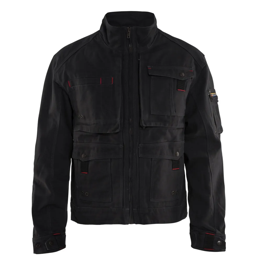 BRAWNY CANVAS JACKET - 9900-Black | Blaklader 40621320