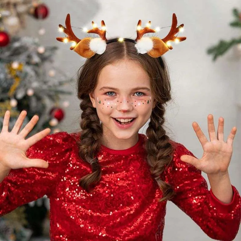 Christmas LED Deer Antler Headbands