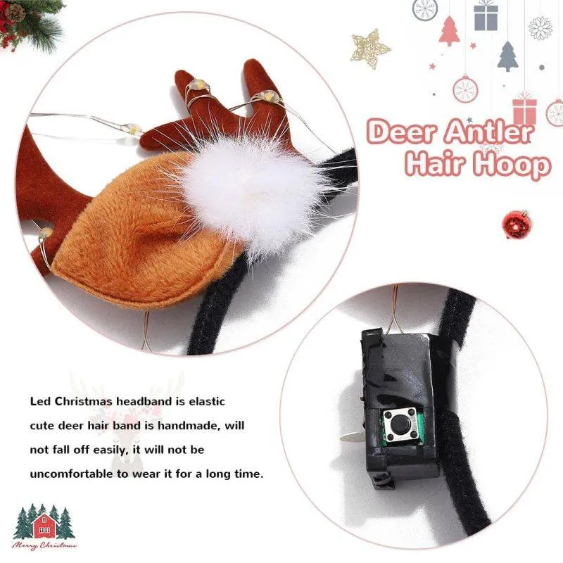 Christmas LED Deer Antler Headbands