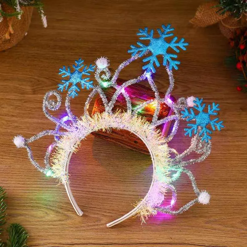 Christmas Light Up Snowflake Headbands