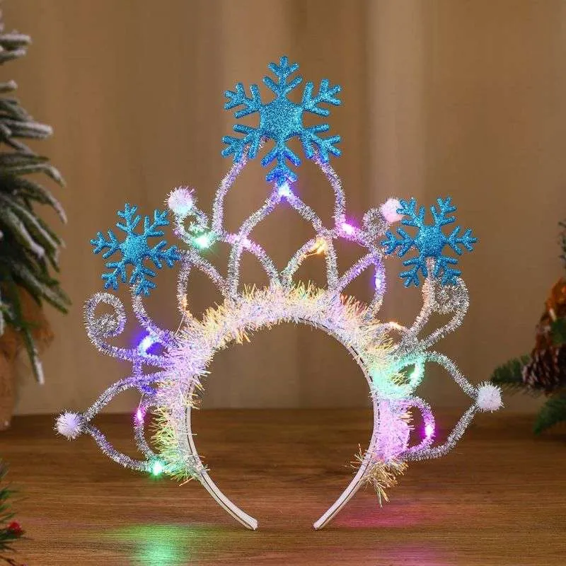 Christmas Light Up Snowflake Headbands