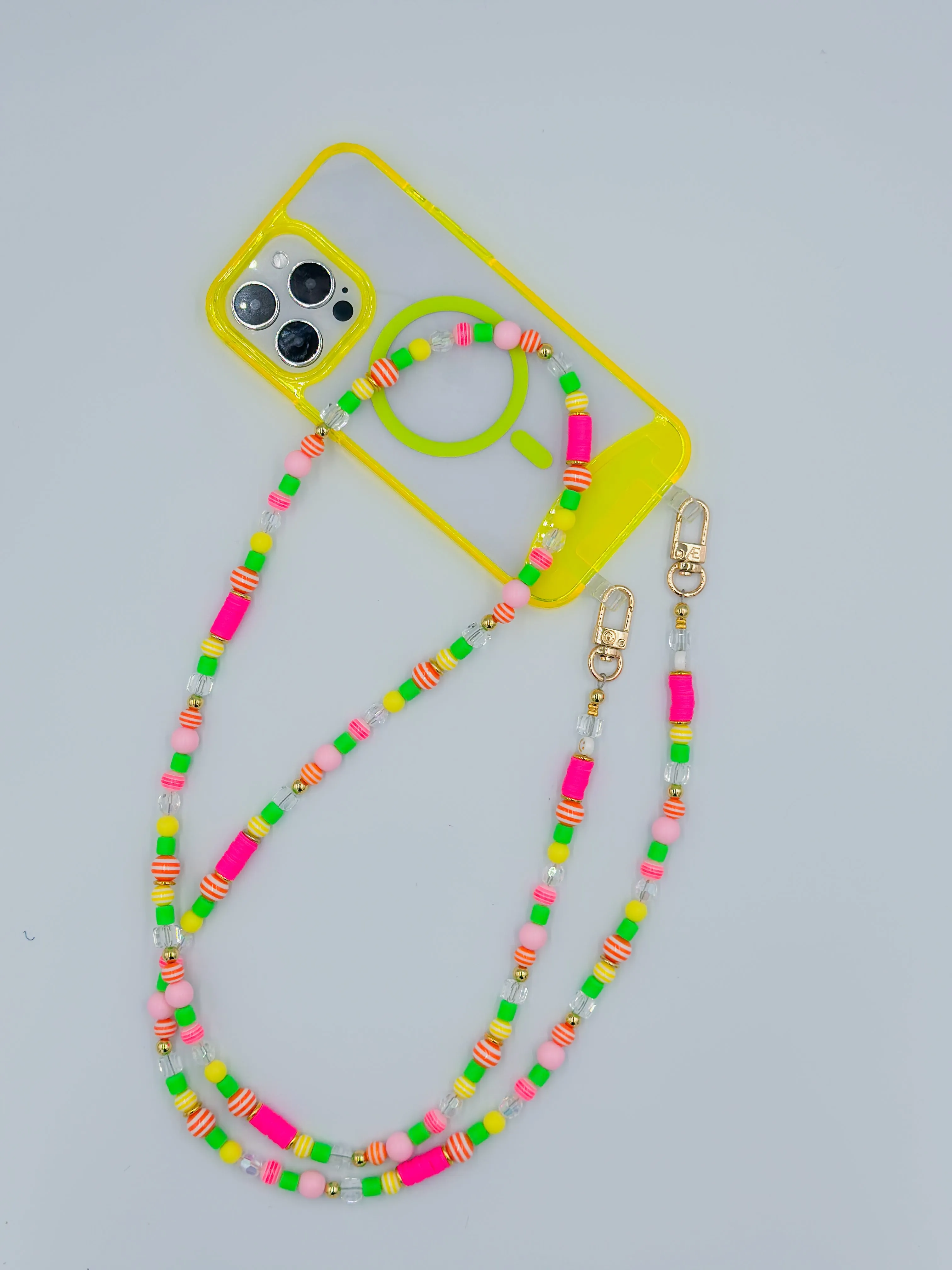 Clear Neon Yellow iPhone Case - MagSafe