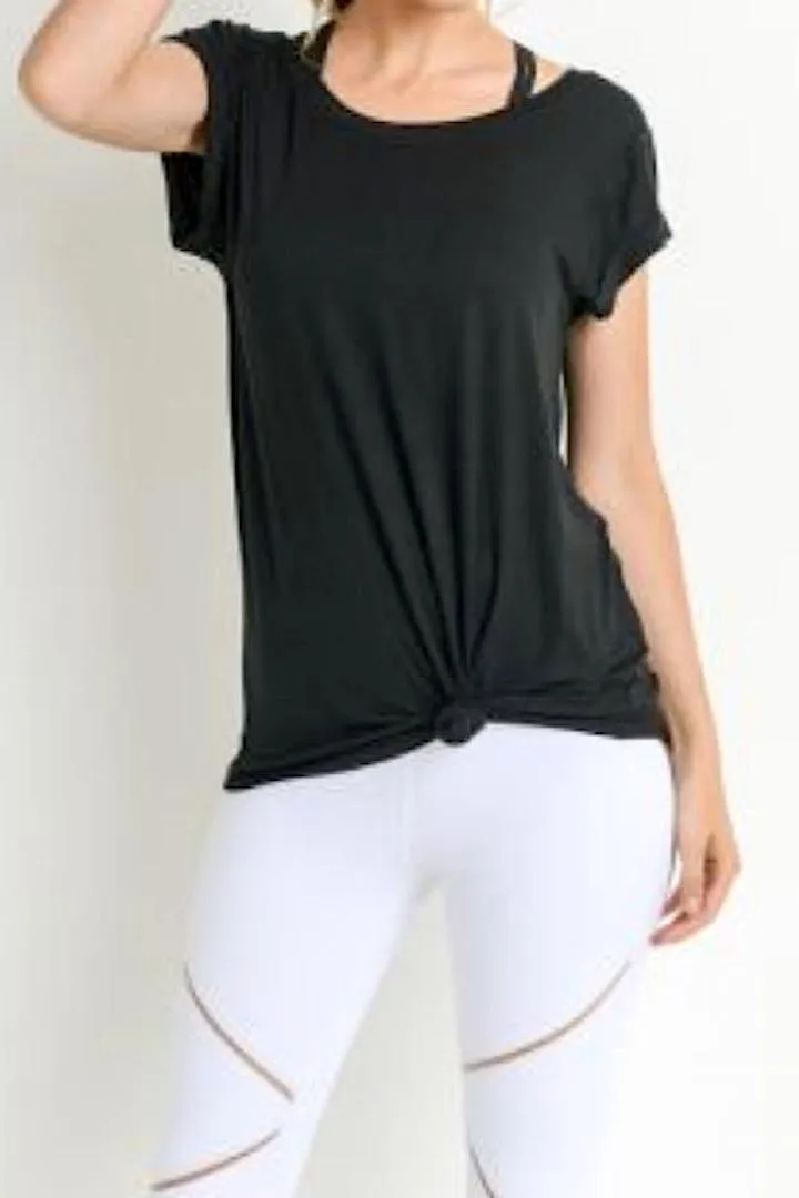 DRAPE ME - SHORT-SLEEVE WORKOUT T-SHIRT
