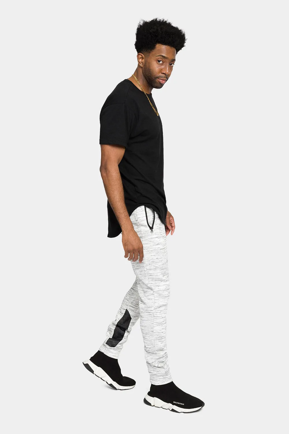 Heathered Cuffed Jogger Sweatpants