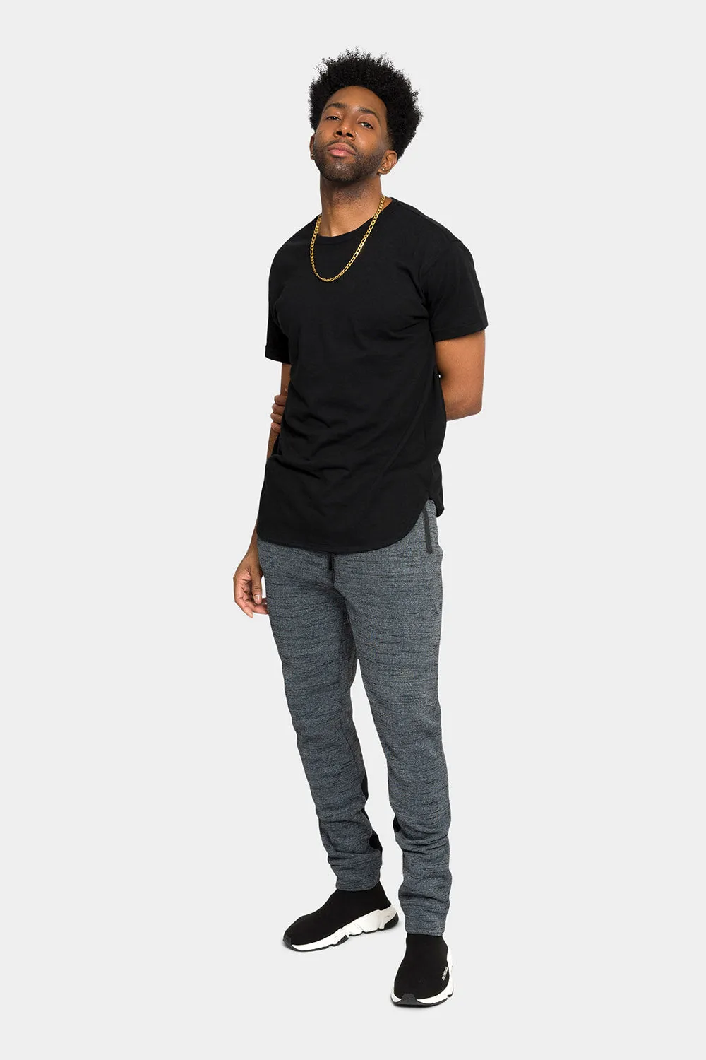 Heathered Cuffed Jogger Sweatpants