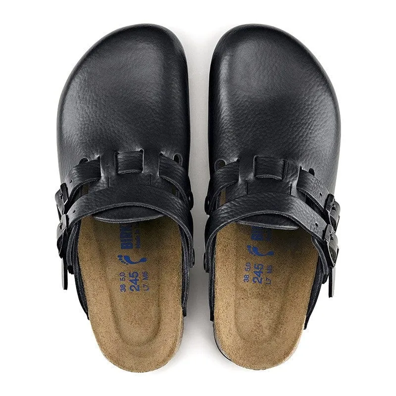 Kay Black Leather Work Clog - BIRKENSTOCK