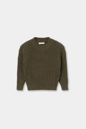 KIDS EMERY KNIT | DARK OLIVE