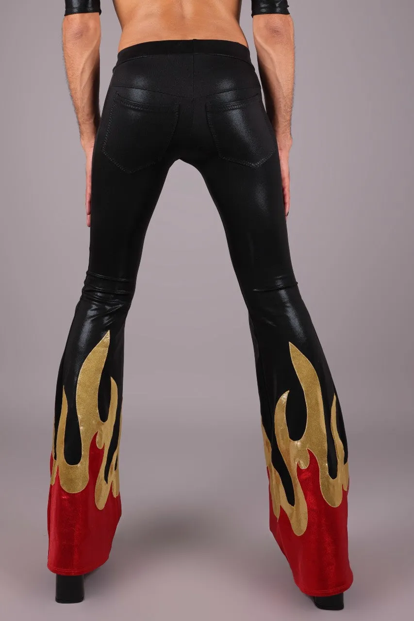 Men's Hellfire Jeans Back Bell Bottom Leggings