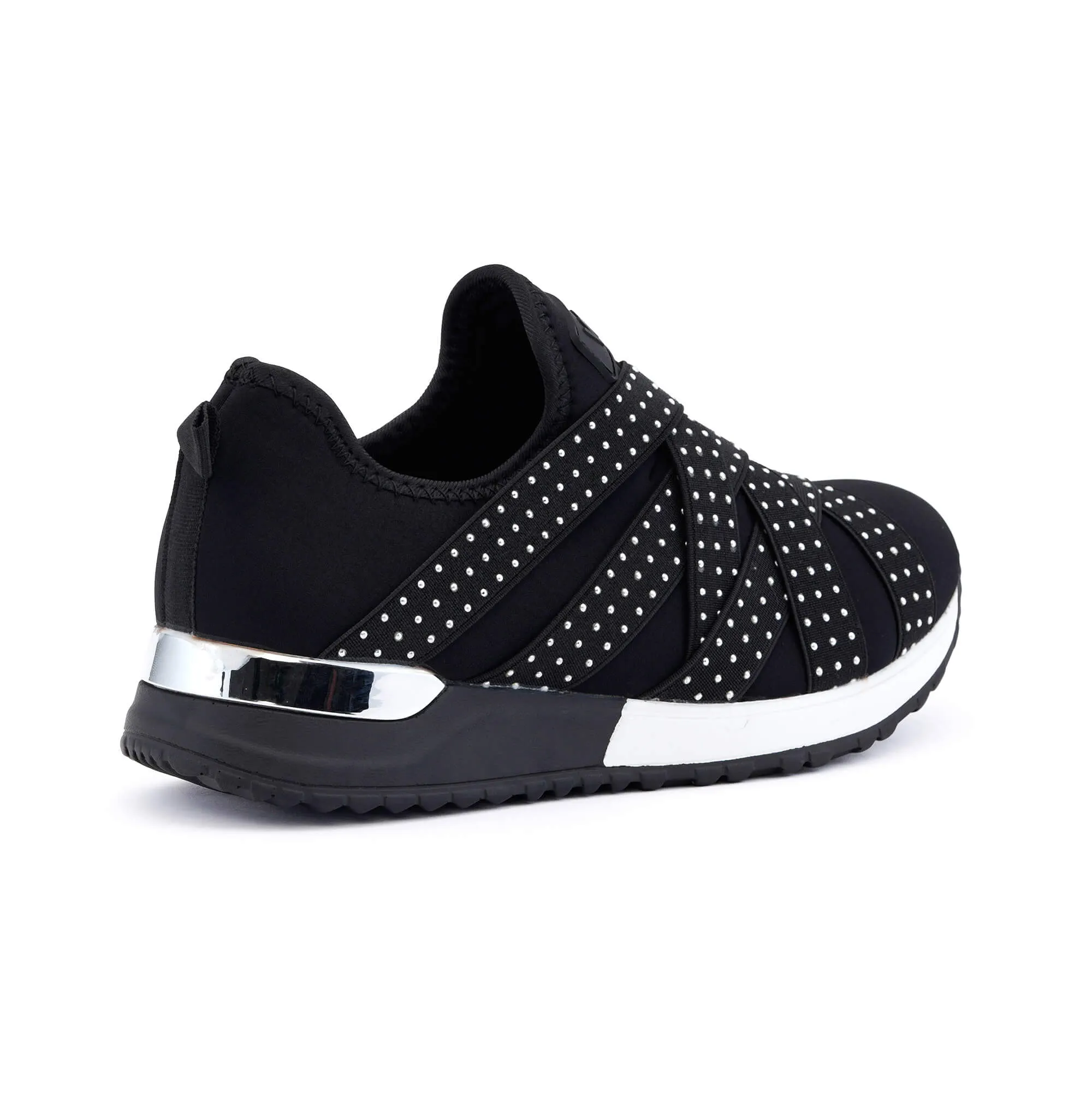 Novara Black Silver Dots Sneakers