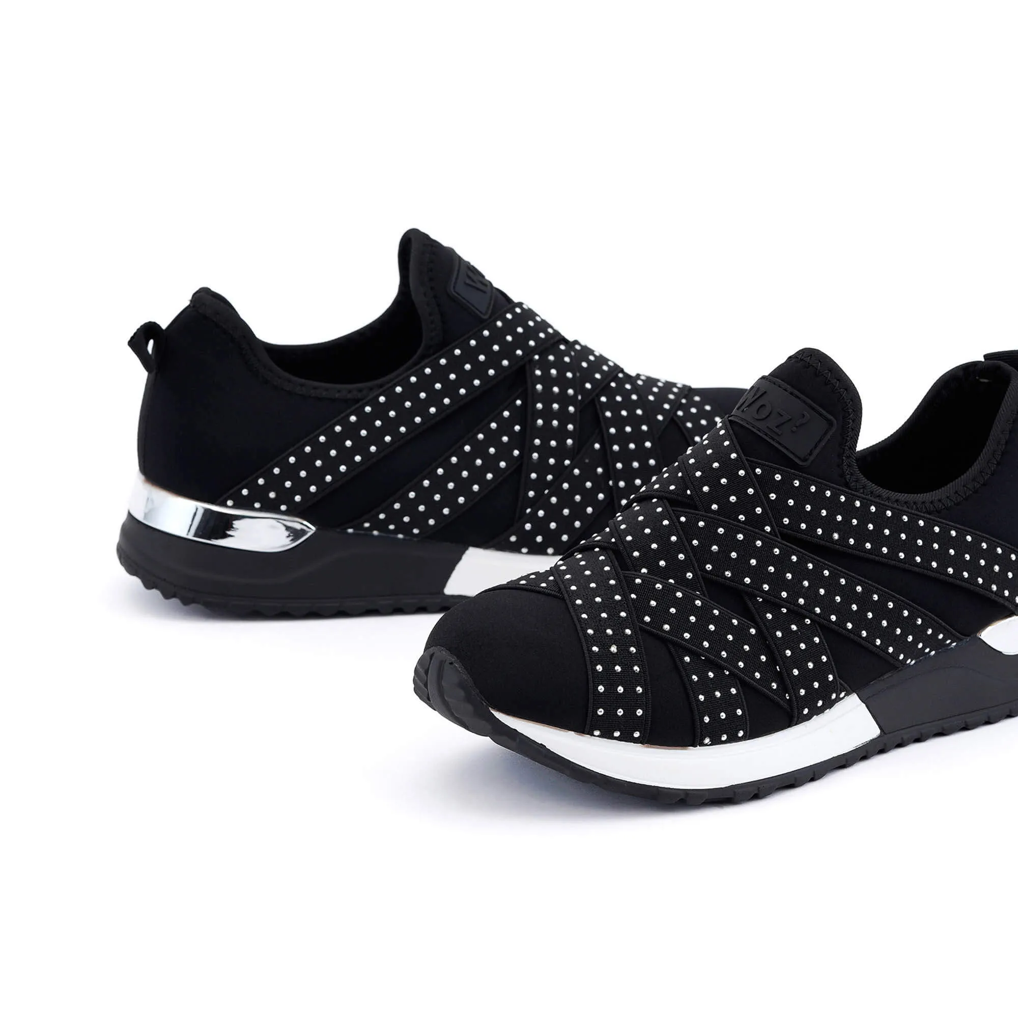 Novara Black Silver Dots Sneakers