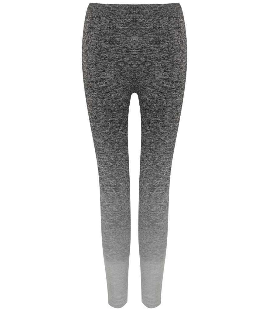 Tombo Ladies Seamless Fade Out Leggings | Dark Grey/Light Grey Marl
