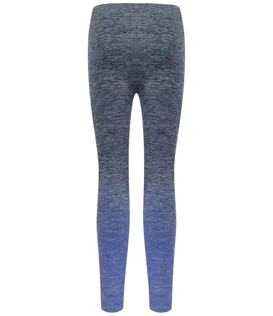 Tombo Ladies Seamless Fade Out Leggings | Navy/Blue Marl