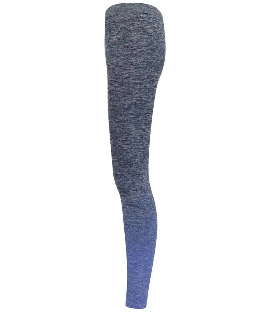 Tombo Ladies Seamless Fade Out Leggings | Navy/Blue Marl