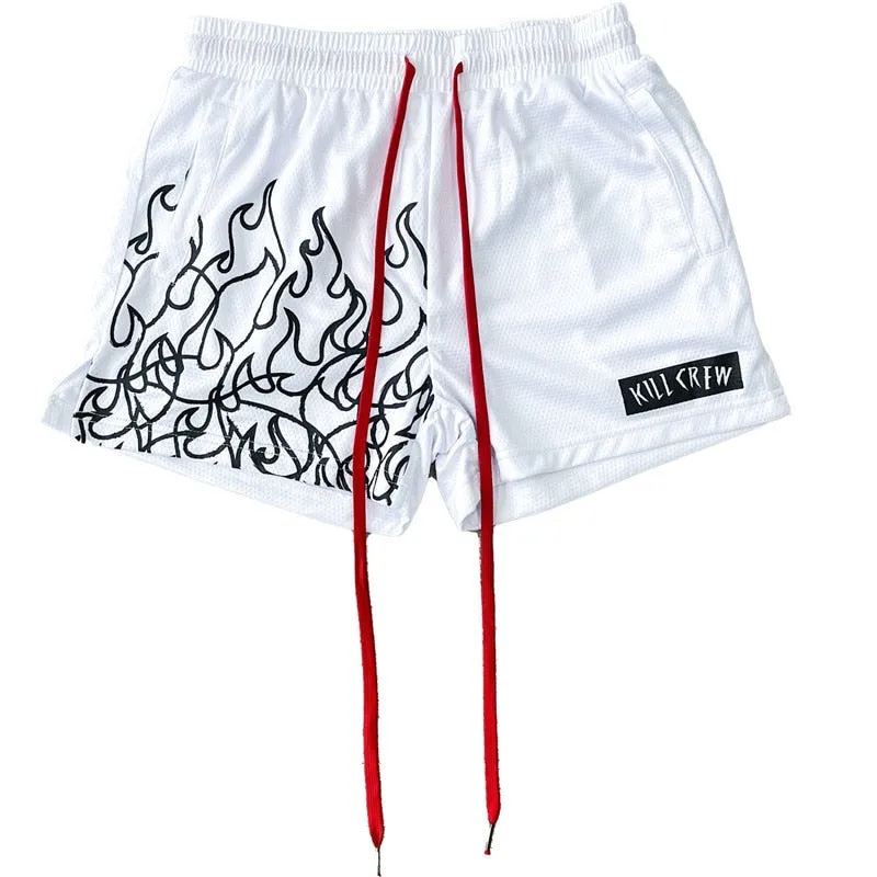 Wenkouban  New Summer Men mesh Gym Bodybuilding Casual  Loose Shorts Joggers outdoors fitness beach Short Pants Male Brand Sweatpant S-4XL