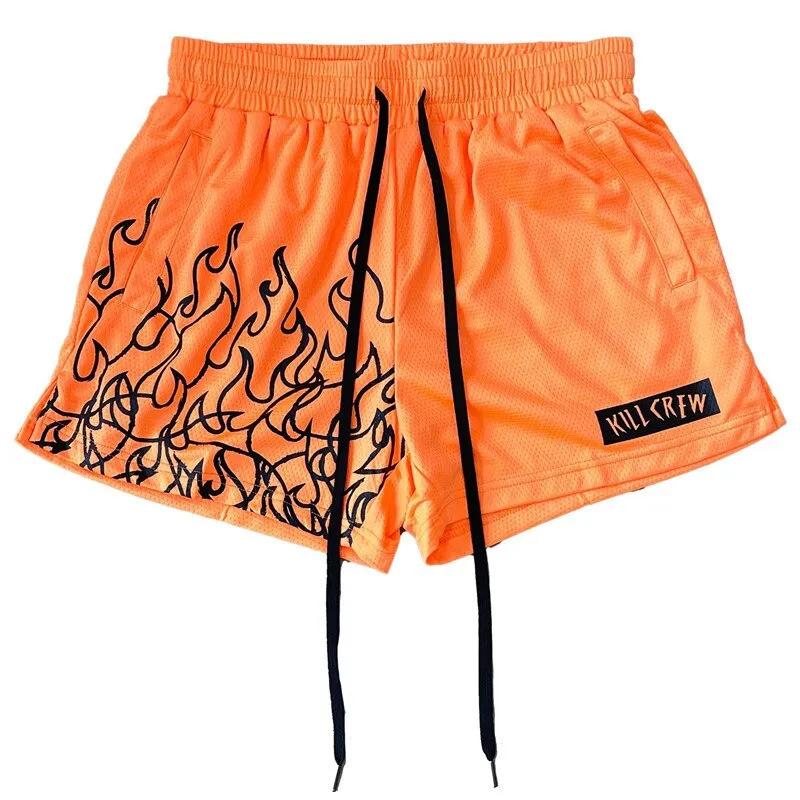 Wenkouban  New Summer Men mesh Gym Bodybuilding Casual  Loose Shorts Joggers outdoors fitness beach Short Pants Male Brand Sweatpant S-4XL