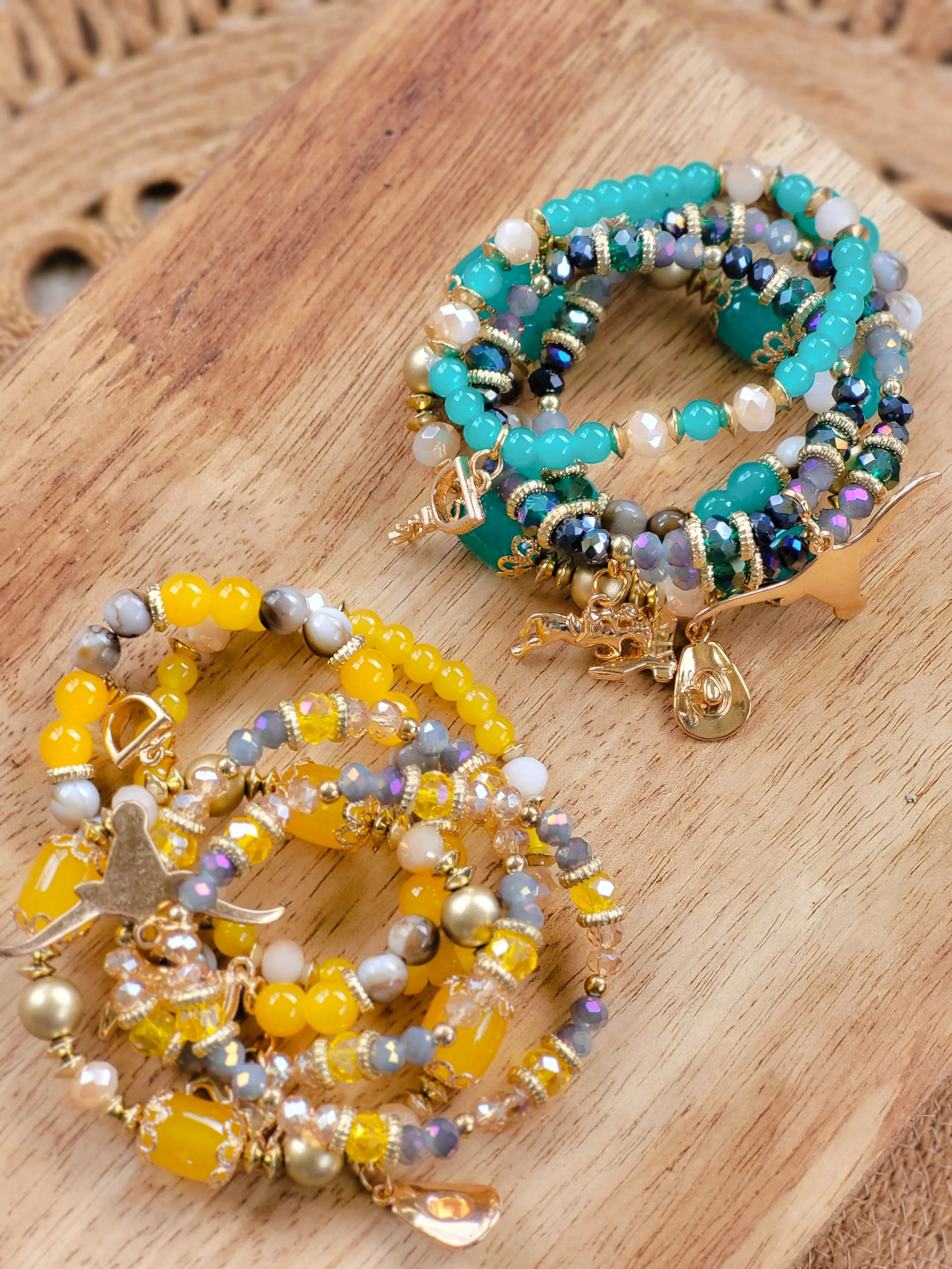 Western stretchy charm bracelets