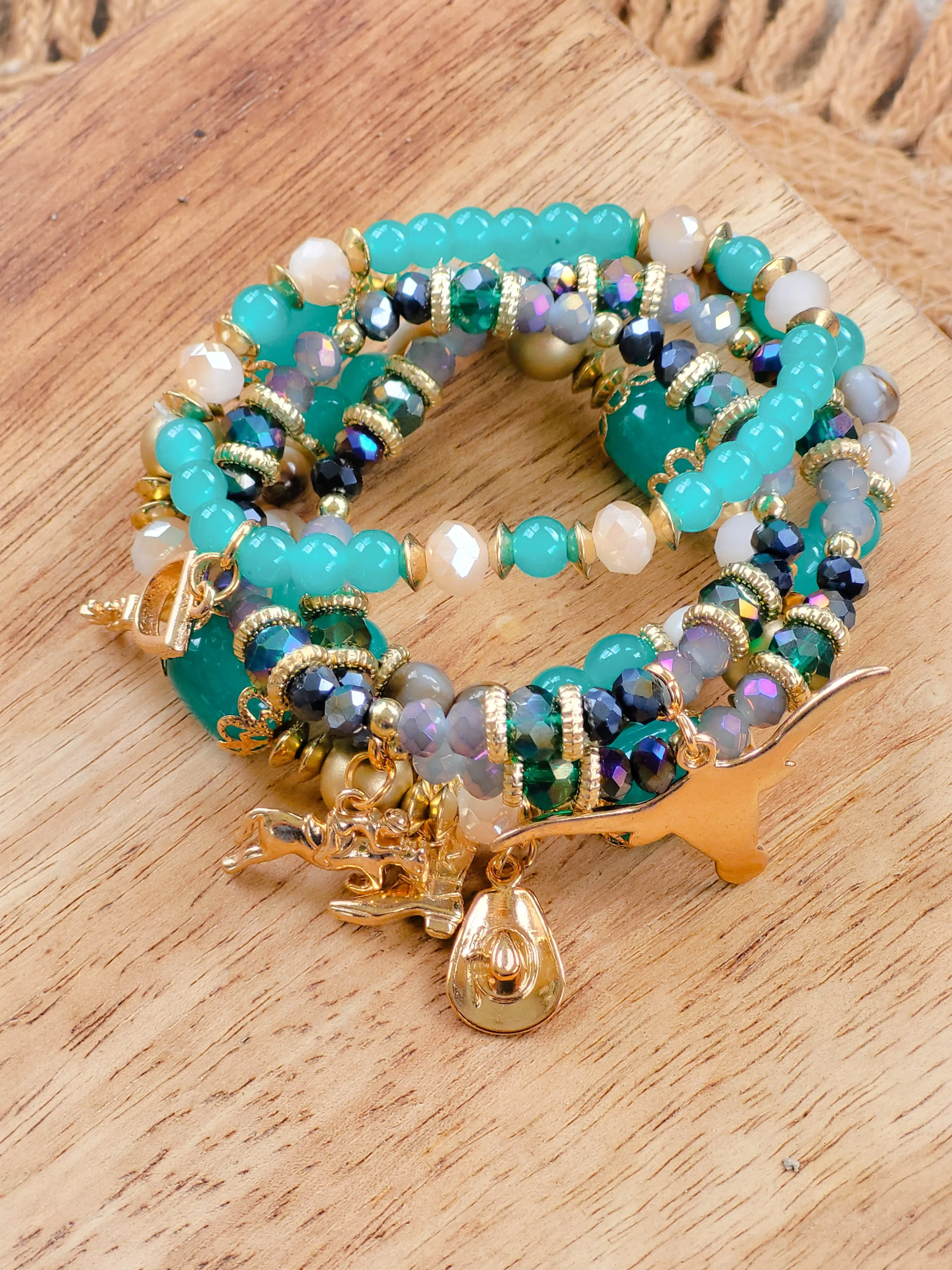 Western stretchy charm bracelets
